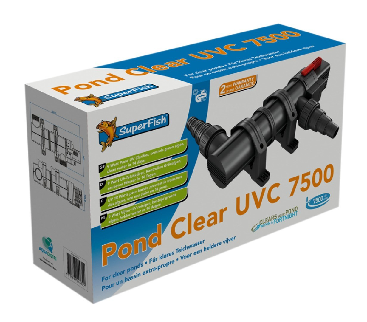 Aquadistri SuperFish Pond Clear UVC 7500