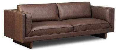 Poly and Bark "Poly & Bark Salo 99"" Full-Grain Genuine Italian Leather Sofa in Bridle Brown"