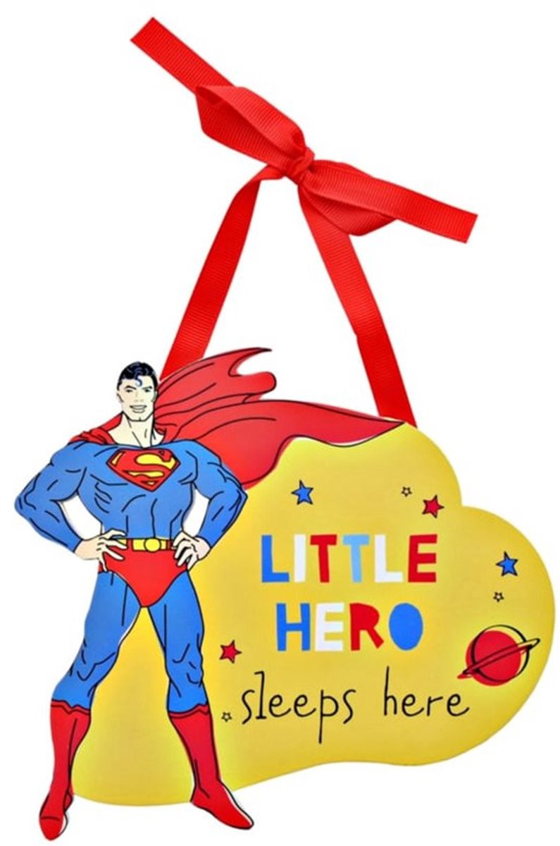 Warner Bros Superman deurhanger voor de kinderkamer