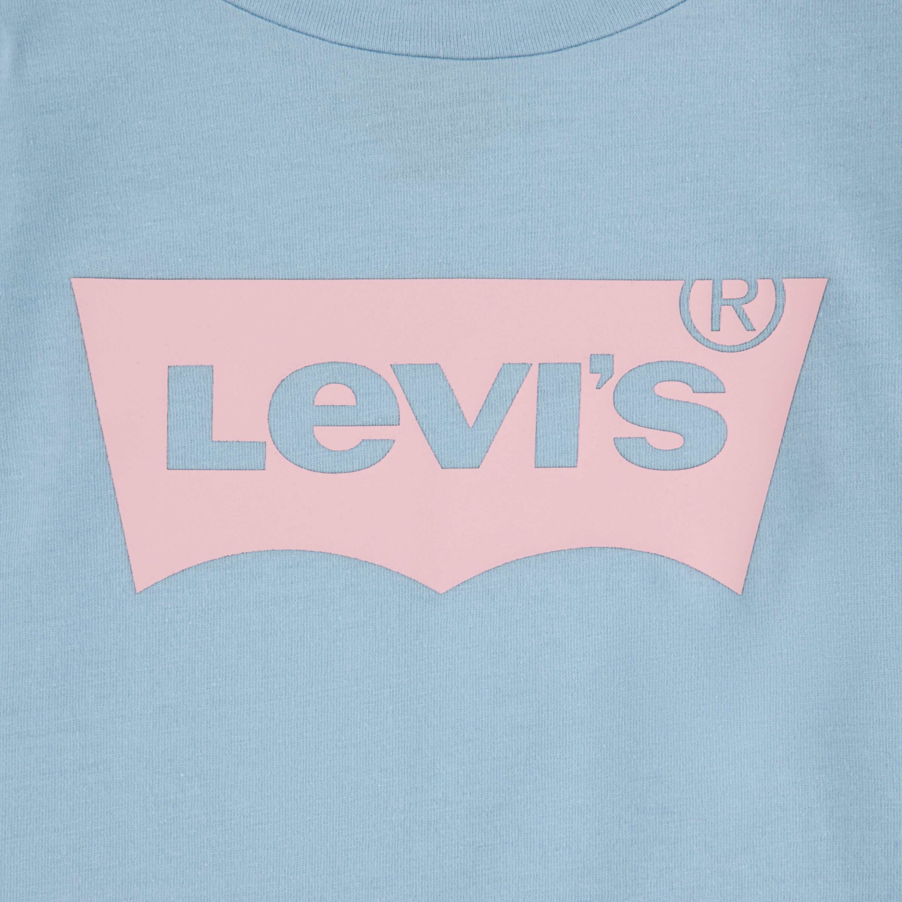 Langarmshirt LEVI'S KIDS "LVG L/S BATWING TEE", Mädchen, Gr. 3 (98), angel falls, Jersey, Obermaterial: 60% Baumwolle, 40% Polyester, Basic schmal hüftlang, Rundhals, abgesteppte Kante, Shirts Langarmshirt, mit Logo Print for GIRLS angel falls 3 (98)
