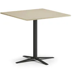 Couchtisch AURA, 60x60 cm, schwarzes Fußgestell, Birke