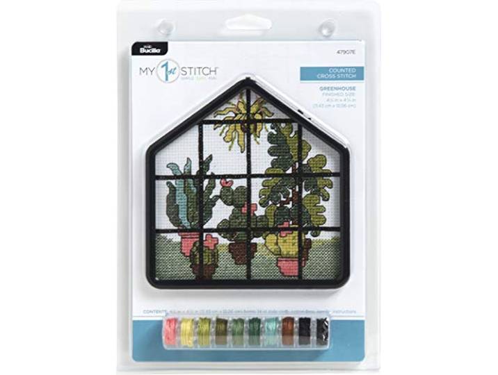 PLAID ENTERPRISES Cross Stitch, Greenhouse (14 Count), One Size