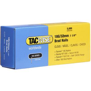 Tacwise Tackernägel 0398, Typ 18GA, 32 mm verzinkte Stiftnägel, 5000 Stück