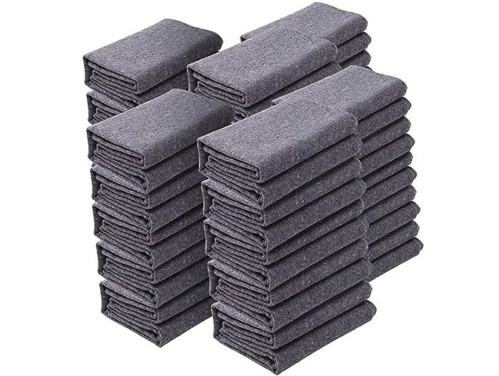 VEVOR Couvertures de Déménagement de Meubles 1829x1372 mm Lot de 24 Grandes Couvertures de Protection d'Emballage Robustes en Coton Recyclé pour Protéger Meubles Planchers Appareils Électroménagers