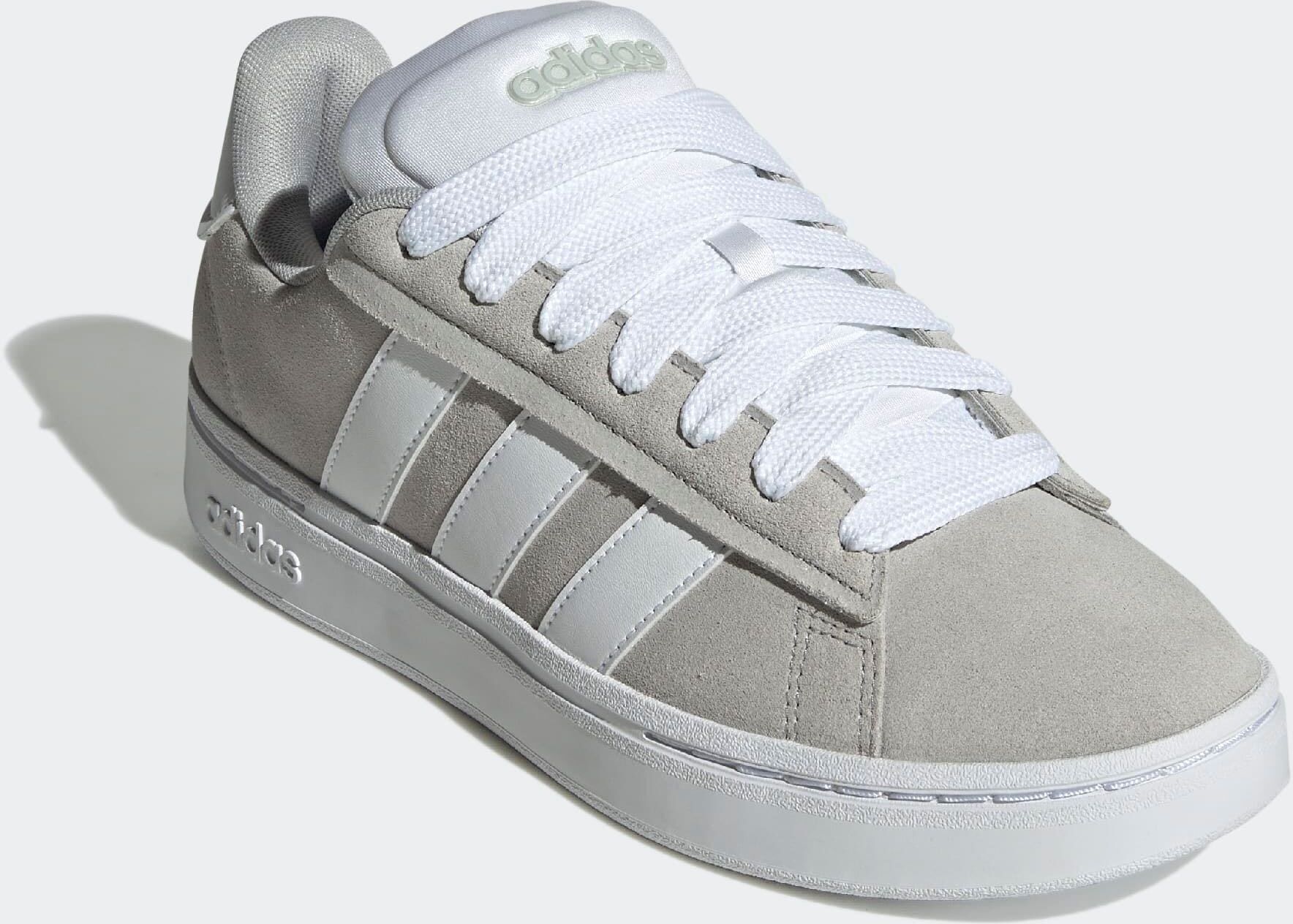 Sneaker ADIDAS SPORTSWEAR "GRAND COURT ALPHA", Herren, Gr. 44, grau (grau two, ftwr weiß, grau two), Leder, Synthetik, Schuhe Sneaker, Design inspiriert vom adidas Campus 00 grau two, ftwr weiß, grau two 44