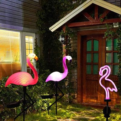 Uplift Essentials Solar Flamingo Stake Light   Waterproof LED Outdoor Garden & Pathway Decor style A