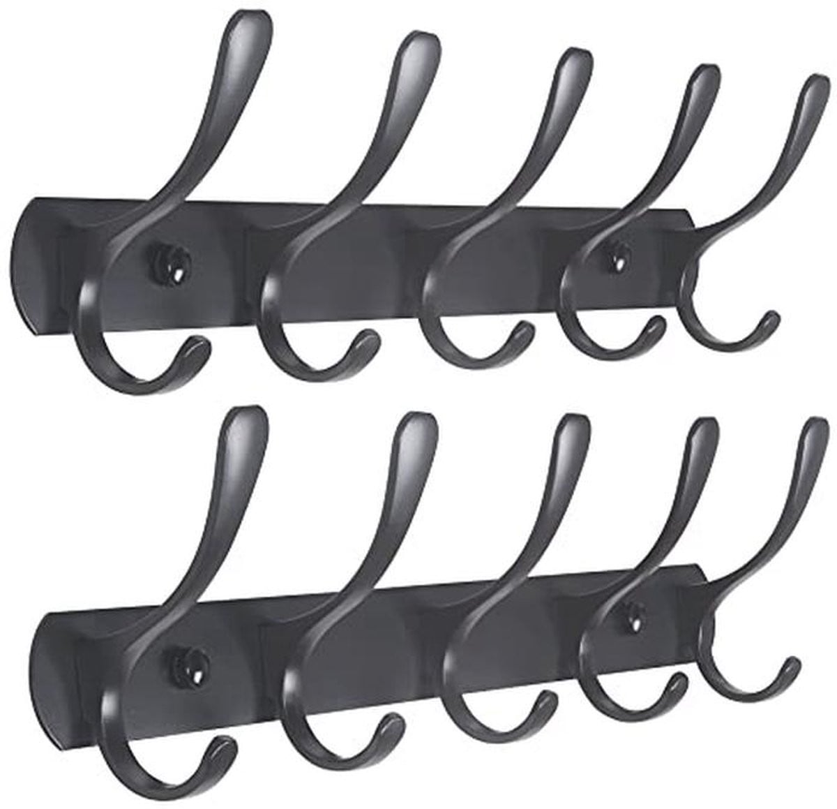 Moderne metalen wandkapstok met 5 haken voor volwassenen