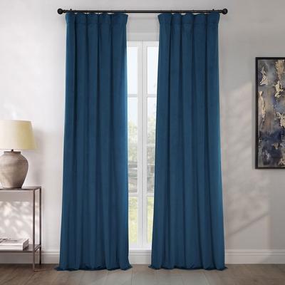 Exclusive Fabrics Heritage Plush Velvet Room Darkening Curtain (1 Panel) - Luxurious Single Drapery for Enhanced Room Darkening