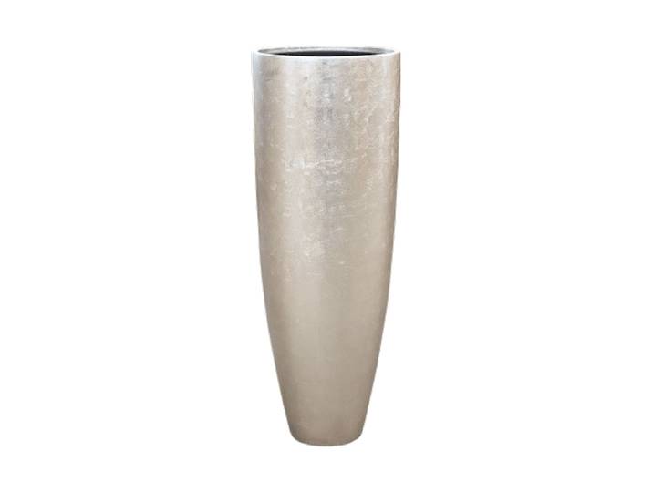 Hoher Blumentopf „Metallic Partner“, verschiedene Grössen Champagne Matt Baq Design