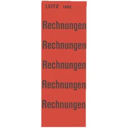 LEITZ Inhaltsschildchen Rechnungen rot VE=50x100 Stück