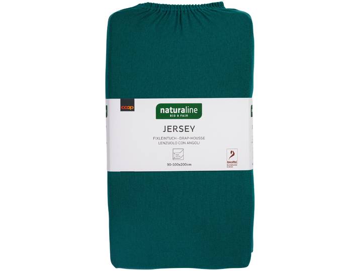 Naturaline Textil Bio Fixl. Jersey 90x200 petrol