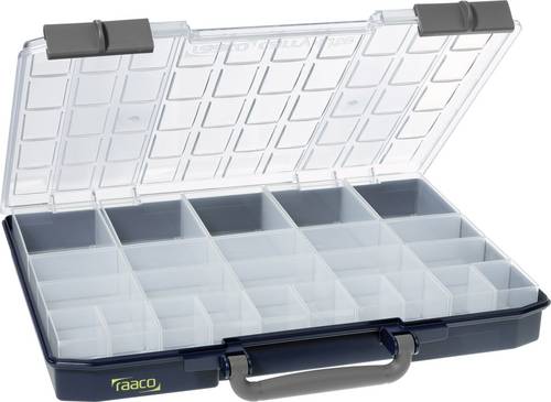 Raaco CarryLite 55 5x10-25/2 Sortimentskoffer (B x H x T) 413 x 57 x 330mm Anzahl Fächer: 25 feste Unterteilung Inhalt 1St.