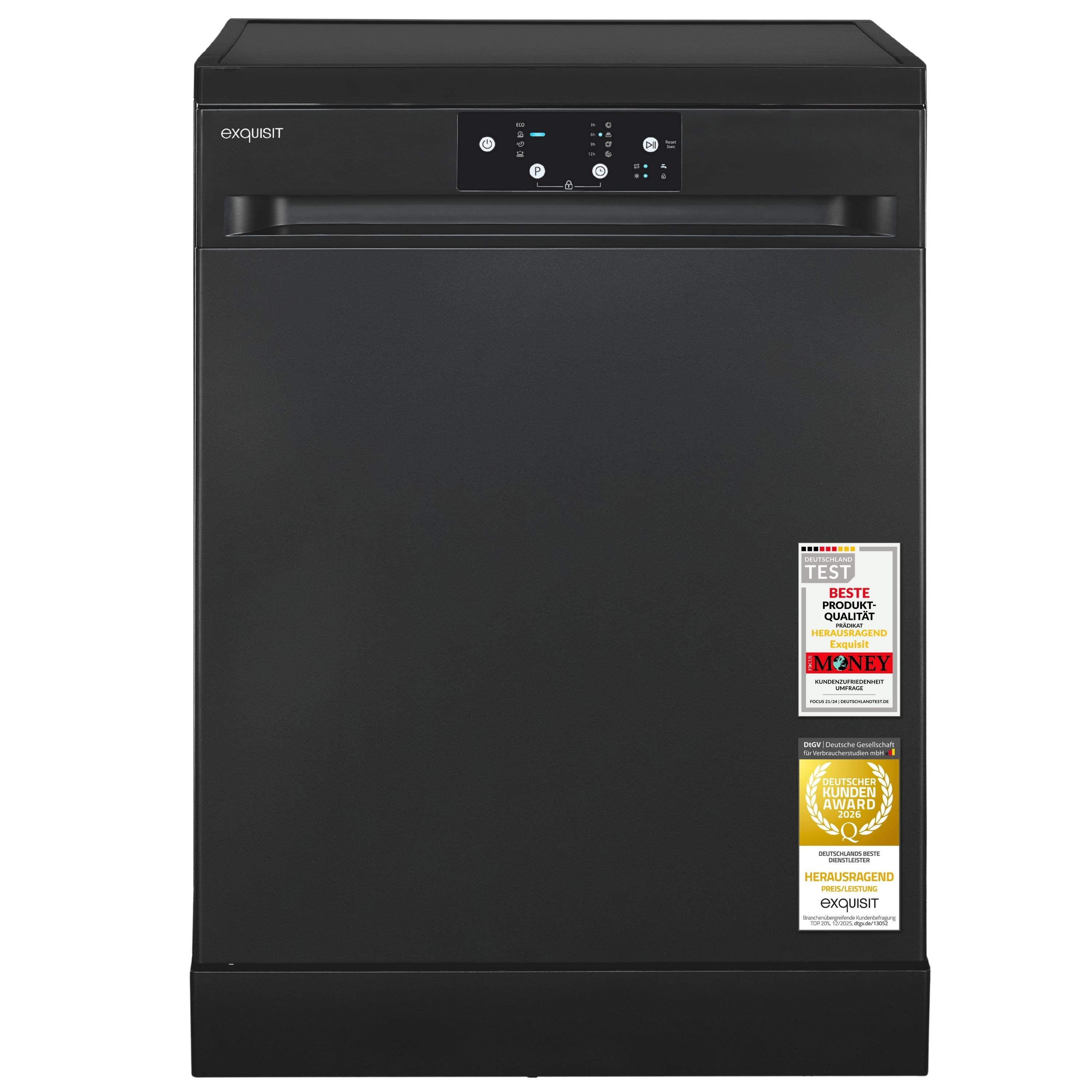 Geschirrspüler | GSP59114-451D schwarz | 14 Stk | 4 Programme | Elektronisch | Energieklasse D | 49 dB | Geräuschklasse C | Schwarz