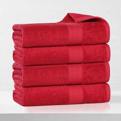 Eco-Friendly Sustainable Cotton Bath Towel by Superior (Set of 4)