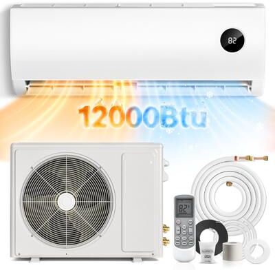 / 12,000 BTU Inverter Heat Pump Air Conditioner, 19 SEER2, Low Noise,Outdoor Unit for Home & Office.