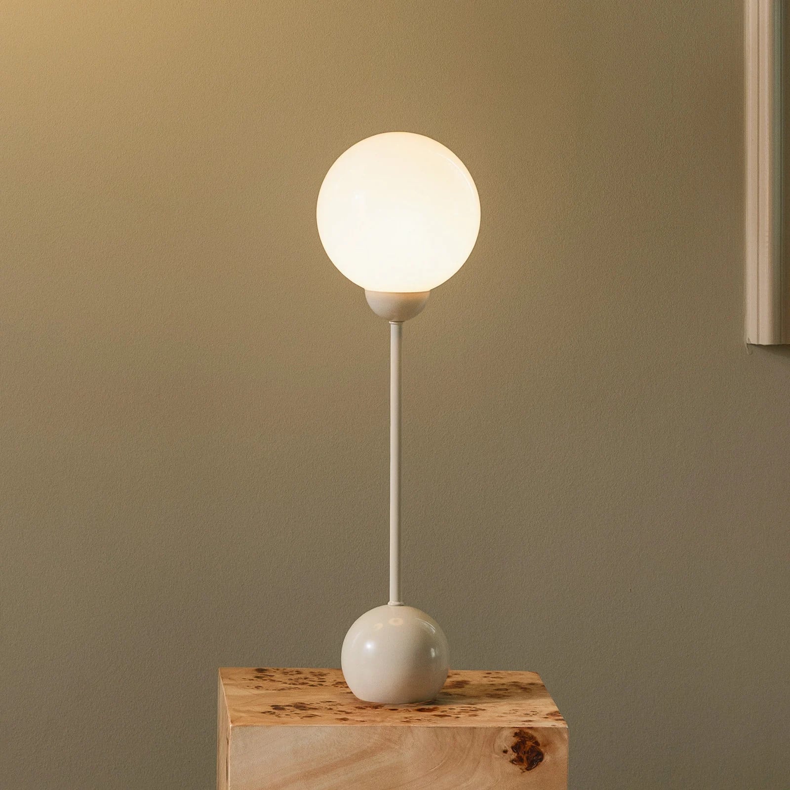 Globen Lighting Ripley tafellamp, beige, hoogte 52 cm