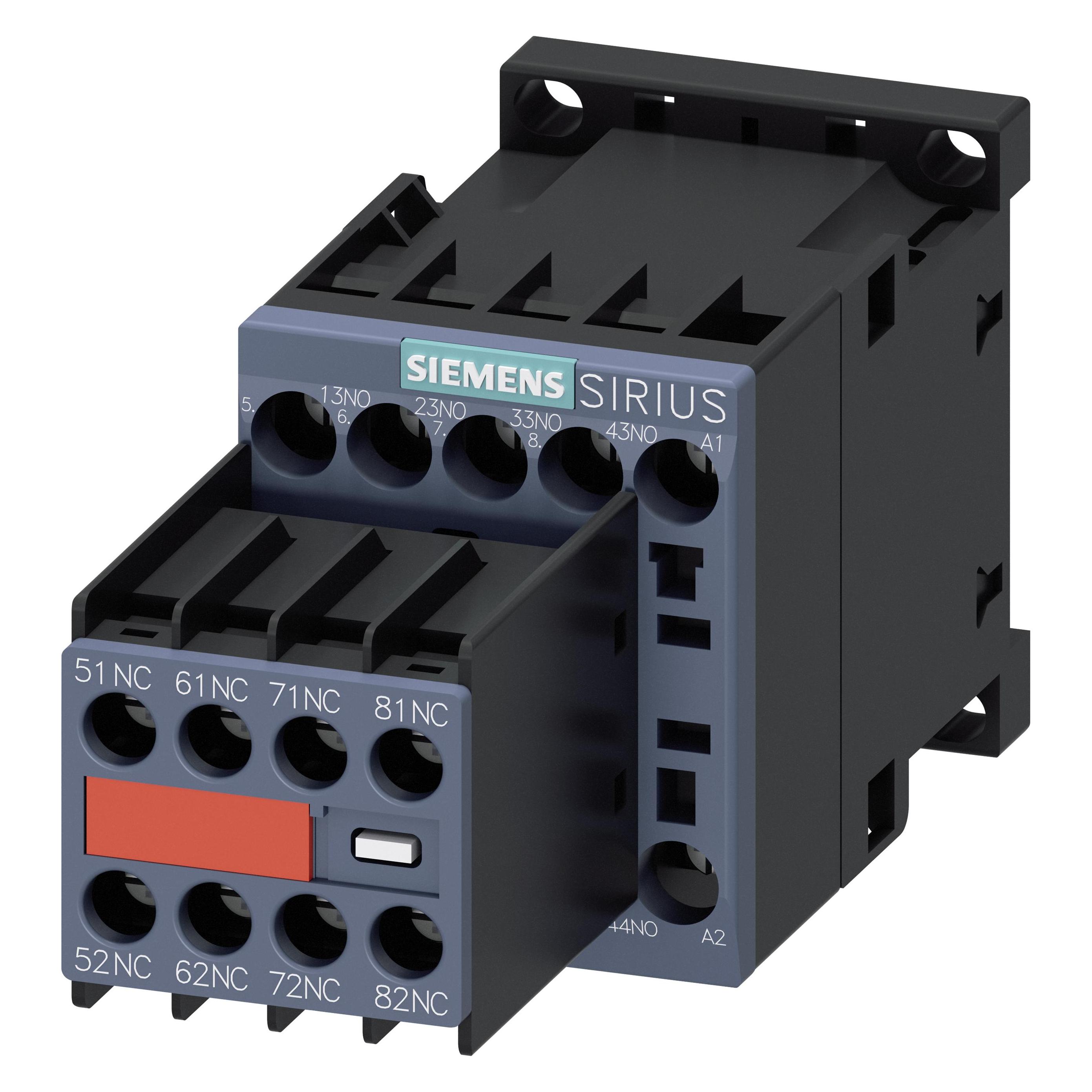 Siemens Contactor relay, 4NO+4NC, AC 230V, S00 (3RH2244-1AP00)