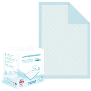 Arnomed Inkontinenzunterlagen Superdry, Einweg, 40x60cm, Aufnahme ca. 410ml, wasserfest, 25 Stück