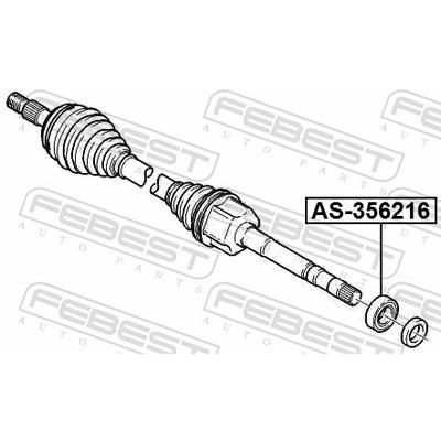 FEBEST Lager, Antriebswelle AS-356216 für Citroën/Peugeot ALFAROME/Fiat/LANCI VAG