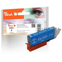 Peach PI100-500 Druckerpatrone 1 Stück(e) Kompatibel Standardertrag Cyan