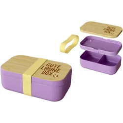 Geschenk für Dich Brotdose Gute Laune Box 970ml - lila|natur|gelb