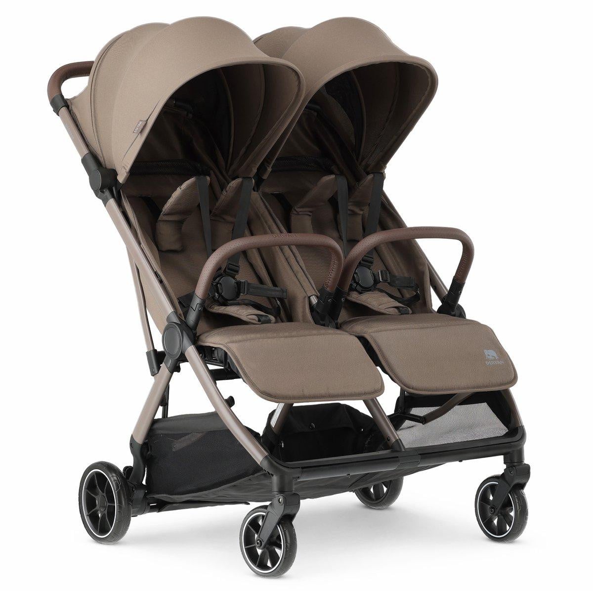 Deryan Luxe Rolo X2 V2 Dubbele kinderwagen - Hazel