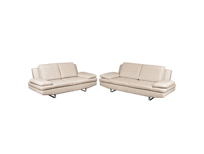Polstergarnitur 3-2 Beige Webstoff Libra Modern