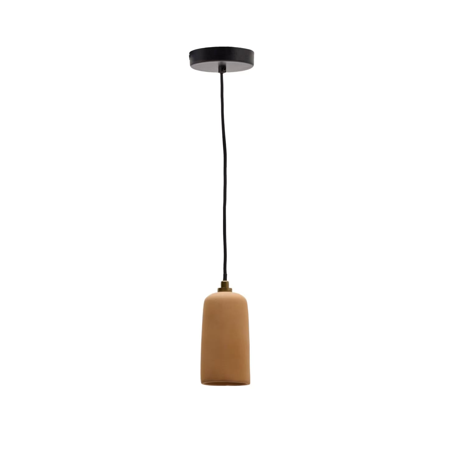 Kave Home Hanglamp Madsen Terracotta Cilindervormig - Bruin - Ø8cm