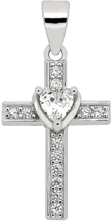 Lykken Crosses korshalsband i silver 45 cm