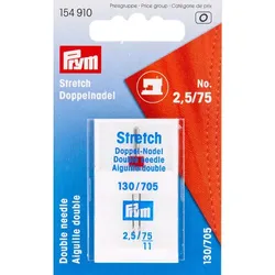 Prym Doppelnadel "Stretch", Stärke: 75, Nadelabstand: 2,5 mm