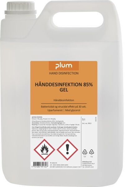 Plum Hånddesinfektion 85%   Gel   5 L