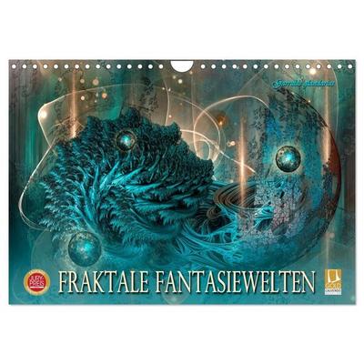Fraktale Fantasiewelten (Wandkalender 2027 DIN A4 quer), CALVENDO Monatskalender
