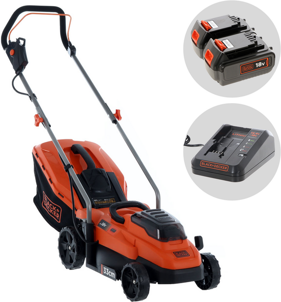 Tondeuse à gazon électrique à batterie Black & Decker BCMW33184L2-QW - 36V 4.0Ah