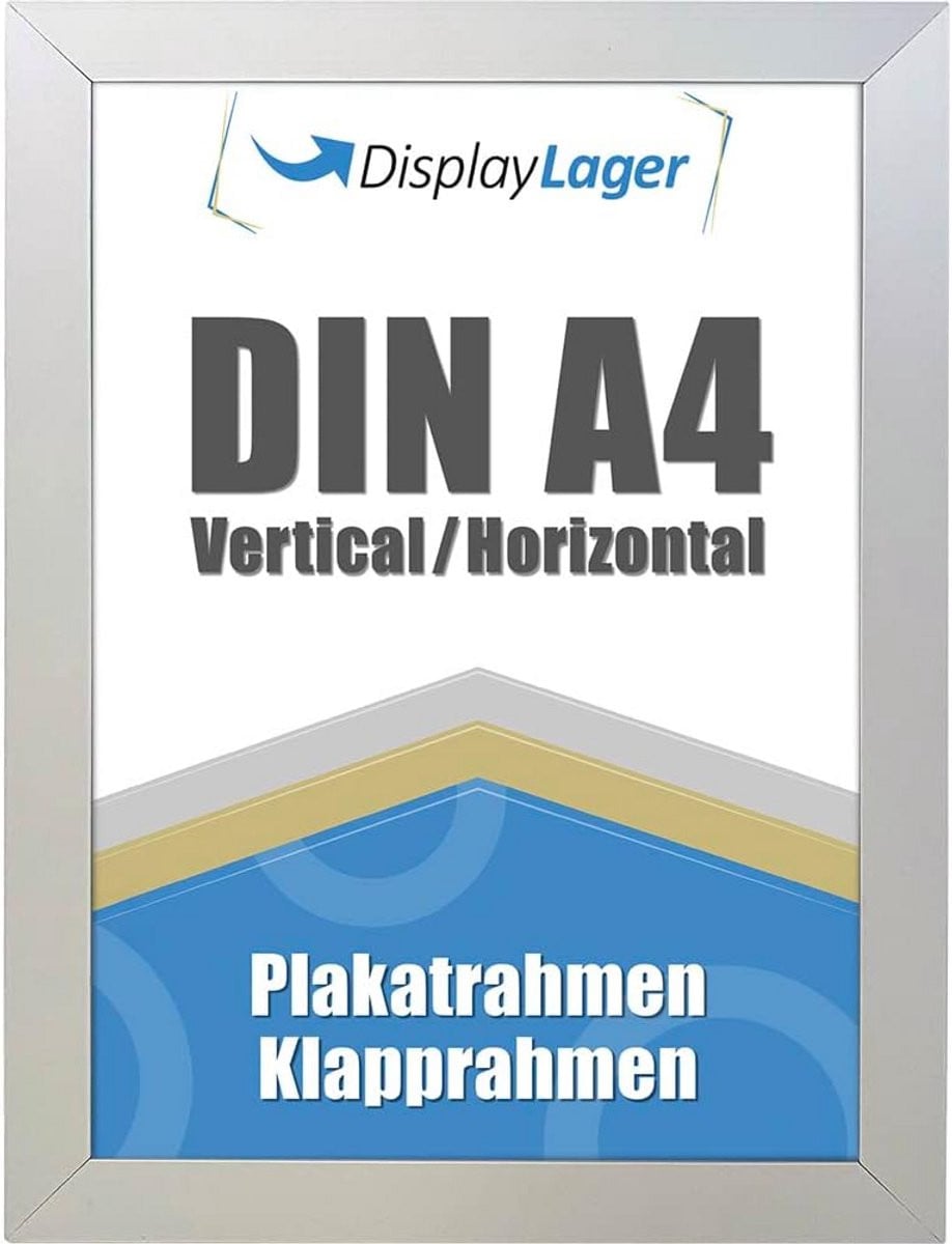 Klapframe Posterlijst Aluminium Wissellijst A4 Zilver