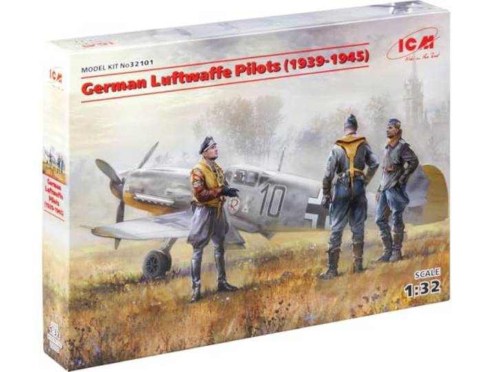 ICM 32101 figuren Duitse luchtmacht pilots (1939-1945) (3 figuren, zwart