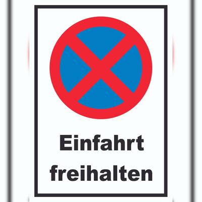 HB-Druck Parken verboten Einfahrt freihalten Schild A5 (148x210mm)