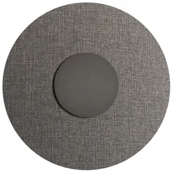 ROSSINI ILLUMINAZIONE SOLARIS-Applikation 12W 3000K CRI90 IP20 - Titanstruktur mit grauem Stofflampenschirm, Design-Wandleuchte - Rossini Group