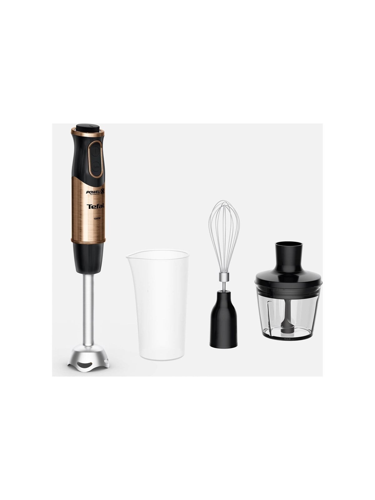 Tefal Stabmixer Quickchef HB656G10 - hand blender - black/coppertinto - 1000 W