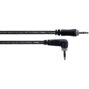 Cordial Audiokabel ES 1,5 WWR, 14832, 1,5m, 3,5mm Klinke / 3,5mm Winkelklinke, 3-polig