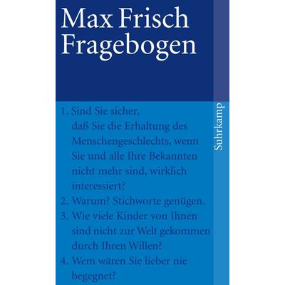 Fragebogen, Taschenbuch von Max Frisch, Suhrkamp