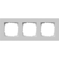 Abdeckrahmen 3-fach flach, Befestigung/Montage grau, Retail