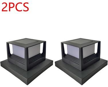Uplift Picks Solar Fence Light Waterproof Outdoor Solar Column Light For Garden And Gate 2 Pcs