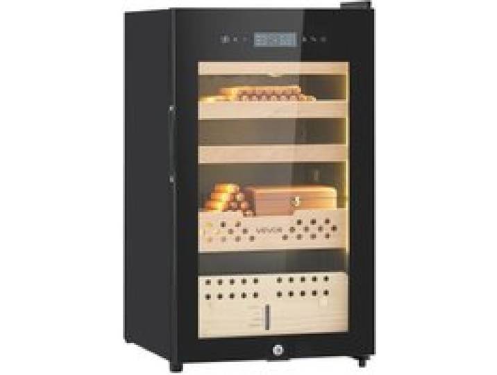 VEVOR Humidificateur Cigare Électrique 70 L Capacité 400PCs, Cave à Cigares avec Refroidissement par Compresseur, Étagères et Tiroirs, 4 Niveaux, Contrôle Constant de l'Humidité et de la Température