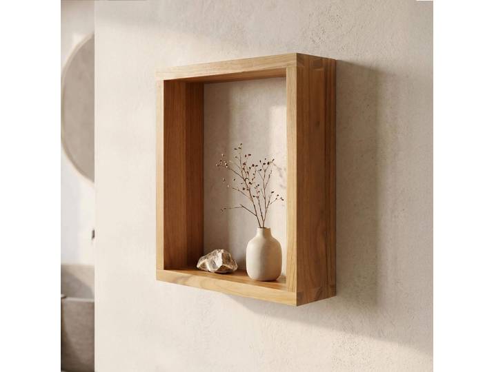 Étagère murale en teck 25 x 35 cm