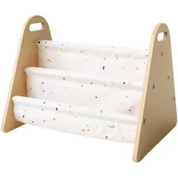 3 sprouts Bücherregal doppelseitig, beige | weiss