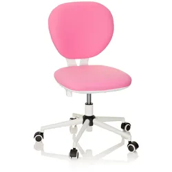 Jugenddrehstuhl Kid Vivo Stoff Pink/Weiß