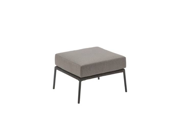 CASA DOMA Falcone Loungehocker - Rope anthrazit Modern Country, Organic Modern
