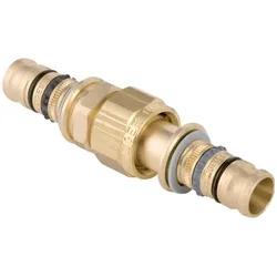 Geberit, Rohrverbindungstechnik, Mepla Press Rotguss Doppelabgangsverschraubung (Ausführung: 40 mm L= 131 mm)