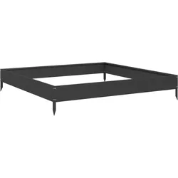 Helloshop26 - Hochbeet für Pflanzen Blumen Terrasse Garten 100 x 100 x 18,5 cm schwarzer Stahl 02_0039257