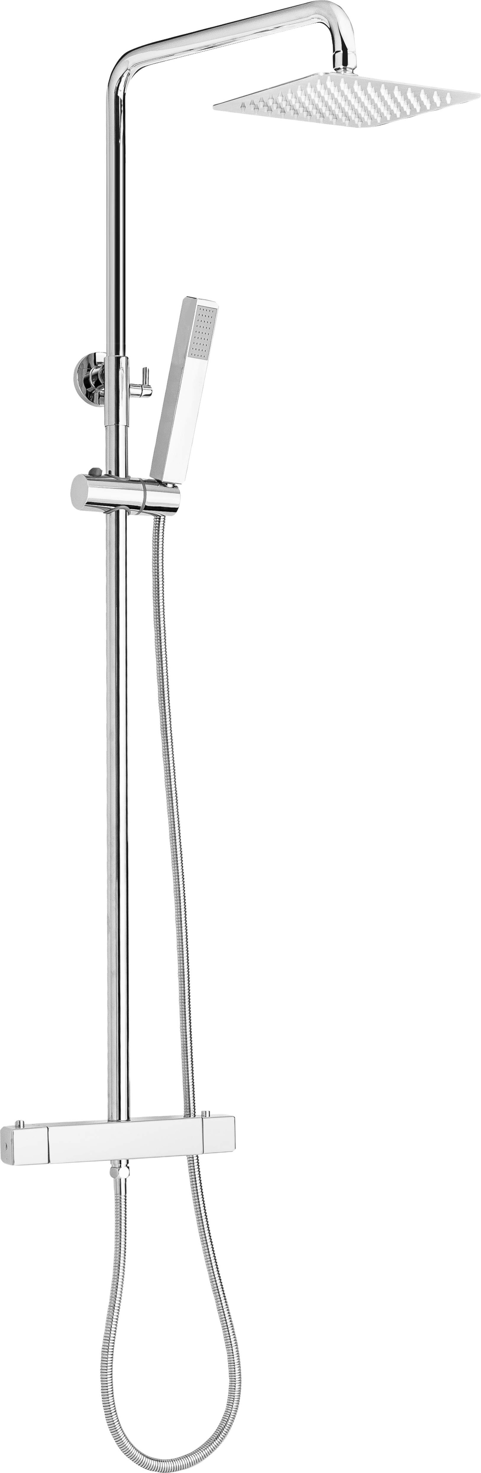 Duschsystem mit Duscharmatur, thermostatisch Chrom